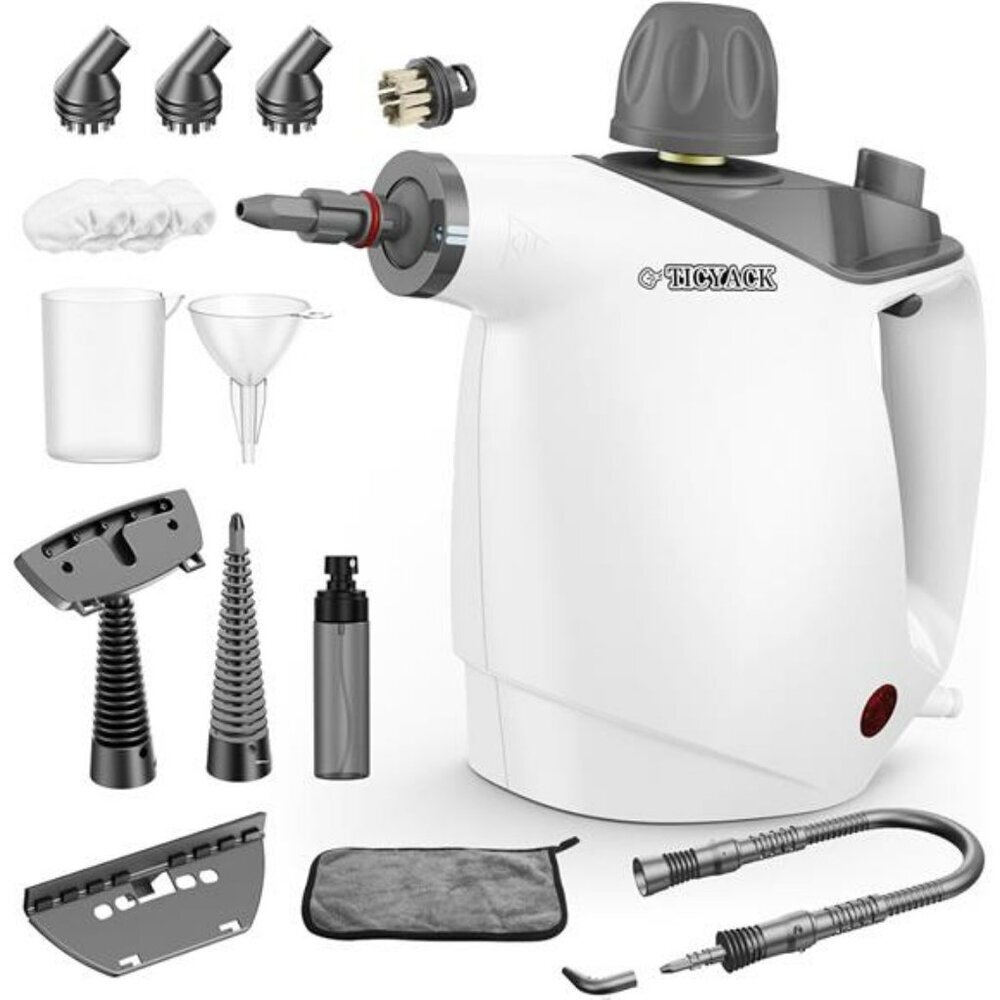 Handheld Steam Cleaner 16 Piece Set for Bathroom Car Home Grease Cleaning